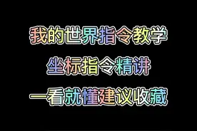 #我的世界 我的世界坐标参数指令精讲，你们最想知道的~和^教学