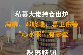 私募大佬持仓出炉！冯柳、邓晓峰、葛卫东等“心水股”有哪些#私募大佬 #冯柳 #邓晓峰 #葛卫东 视频封面