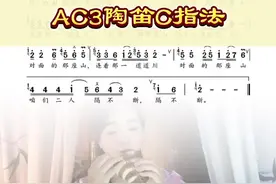 陶笛动态谱《挡不住的思念》AC3陶笛C指法 #用音乐治愈心灵 #曲谱分享视频封面