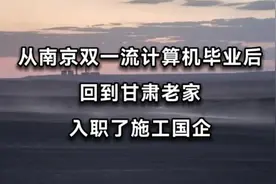 从南京双一流计算机毕业后，回到甘肃老家，入职了施工国企视频封面