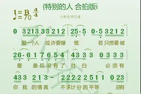 方大同的#热门音乐🔥 《特别的人》合拍版简谱