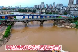 钦州市区的平陆运河建设恢复了繁忙的景象#平陆运河 #钦州视频封面