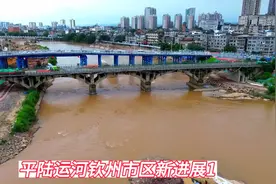 钦州市区的平陆运河建设恢复了繁忙的景象#平陆运河 #钦州视频封面