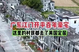 广东江门开平百年豪宅，这里的村民都去了美国定居，后代也不打算回来了，只留下一排排的房子！#航拍 #旅行推荐官 #老房子 #古建筑之美 #内容启发搜索视频封面