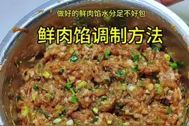 鲜肉馅调制方法来了，味美鲜香又多汁，包包子，饺子和馅饼超好吃 #我的厨房日记 #饺子馅 #包子馅 #馅饼