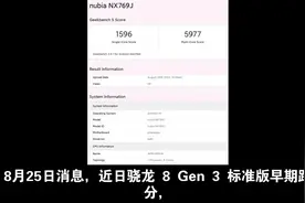 骁龙8Gen3标准款，跑分公布：GPU超M1，CPU约A16，约10月25日发布视频封面