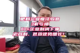 2023年度化肥上市企业业绩预告，三家亏损，80%业绩大幅下滑视频封面