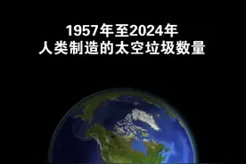 演示从1957年到2024年太空垃圾的增长过程视频封面