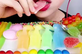 蜡瓶糖 爆爆珠 #美食声控咀嚼音 #蜡瓶糖 #嘎嘣脆