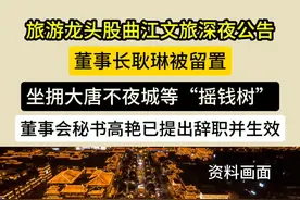 旅游龙头股曲江文旅深夜公告，董事长耿琳被留置，坐拥大唐不夜城等“摇钱树”，董事会秘书高艳已提出辞职并生效#大唐不夜城 #曲江文旅视频封面