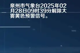 泉州市气象台解除大雾黄色预警信号视频封面