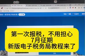 新版电局操作流程来了，第一次报税，没人带也能轻轻松松申报成功视频封面