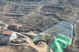 济枣高铁南部山区段，大泉村隧道开工建设中 #乡村建设#家乡的变化视频封面