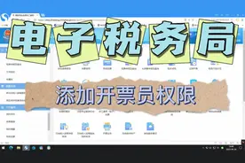新版电子税务局添加开票员权限#税务小知识 #数电票视频封面