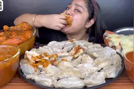 试着做了一下中国饺子，很好吃！饺子蘸咖喱吃#美食推荐