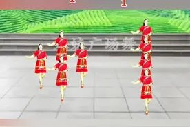 #火爆广场舞《三月三》8人队形完整版，#抖音热歌 #零基础学舞视频封面