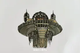宝子们我来晚啦！你们要的母舰他来了！ #每日一画 #简笔画
