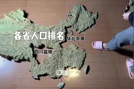 中国各省人口排名，地形图直观我国人口区域分布#人口 #广东#山东视频封面