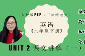 六年级英语下册第二单元课文讲解(一)#知识分享 #英语语法视频封面