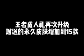 王者成人礼再次升级，赠送的永久皮肤增加到15款#游戏 #fly视频封面