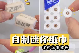 超可爱小鼻嘎‼️自制3种迷你纸巾手工教程 ✅教你自制迷你抽纸、迷你卷纸、迷你手帕纸🧻以后同学来借纸，管够！  ❤️快跟着教程一起手工diy简单可爱的迷你纸巾吧！#宝藏生活家企划 #手工diy #迷你纸巾 #简单手工 #折纸视频封面