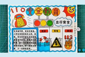 安全教育手抄报/暑假安全手抄报，简单好看，有线稿可打印视频封面