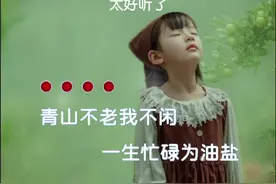青山不老我不闲，一生忙碌肉摊前 风风雨雨几十年，转眼黄土埋胸前 我笑青山颜不变，青山笑我已暮年！#歌词句句入心 #音乐分享视频封面