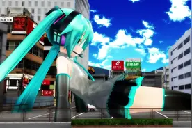 #初音未来 #miku #Giantess 巨大化的三妈miku https://youtu