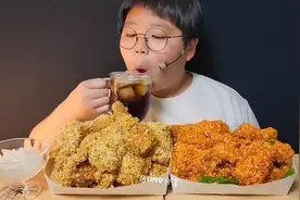 小孩哥来吃炸鸡啦#韩国吃货主播 #美食搬运工视频封面