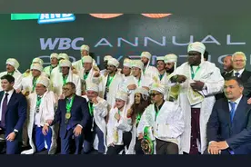 WBC年会开幕式冠军同台合影，看看都有谁#拳击 #比赛现场 #格斗视频封面