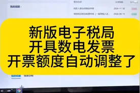 新版电子税务局开具数电发票开票额度自动调整了#会计 #会计实操