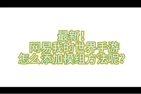 网易我的世界添加模组方法！#我的世界 #我的世界模组