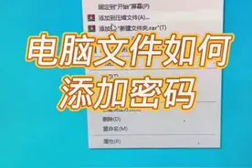电脑文件如何添加密码？ #电脑 #电脑知识 #电脑小知识 #计算机 #电子爱好者视频封面