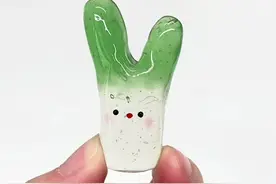 透明粘土大葱教程 #手工diy #粘土教程 #内容启发搜索 #自由树脂 #陈陈捏粘土