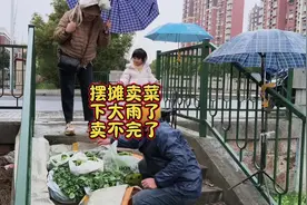 雨中卖菜不一样的体验#记录真实生活 #我的乡村生活 #摆摊视频封面