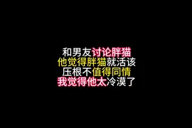 关于胖猫事件，男友说他活该#胖猫 #聊天记录 #情感故事 #树洞视频封面
