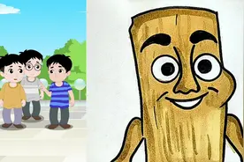 画超级可爱的木头人。 #简笔画