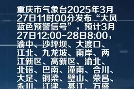 重庆市气象台发布大风蓝色预警[Ⅳ级/一般]视频封面