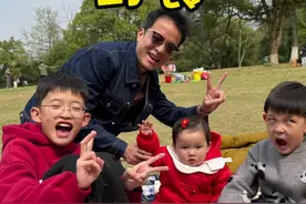 周末天气好想带孩子们野餐去啦，公园里放风筝，吃零食，小柒学走路嘞#日常vlog #亲子时光 #春游野餐视频封面