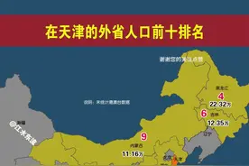 #我要上热门 在天津的外省人口前十排名！#天津 #人口流动 #数据可视化 #城市发展视频封面