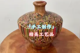 普通的铅笔，经过手艺人的制作成工艺品！#高手在民间 #制作过程视频封面