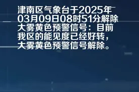 津南区气象台解除大雾黄色预警/III级/较重视频封面