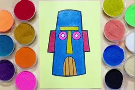 彩色的大树爷爷儿童手工沙画，好看又好玩#儿童趣味画视频封面