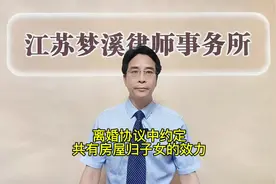 离婚协议中约定共有房屋归子女的效力如何？#律师普法 #法律咨询视频封面