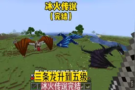 冰火传说（完结）:三条龙升到5级，冰火传说完结#我的世界视频封面