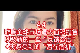 4.4  昨晚的全球市场抛售与美感受到的“潜在危机” #国际贸易体系 #美元