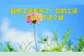 最低工资标准来了，你的工资不能低于这个数#民生 #衣食住行#工资视频封面