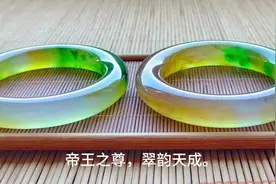 顶级龙石种多彩翡翠手镯一对 尺寸58 重118.9 尺寸58 重129.5克视频封面