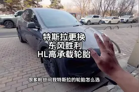 特斯拉更换 东风胜利 HL高承载轮胎 #特斯拉 #东风胜利轮胎
