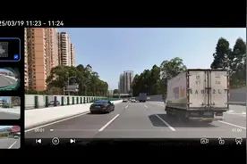 问界M9使用车机自带花瓣地图导航，华快五山出口前